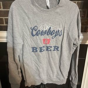 Cowboys and Beer pull over crew neck